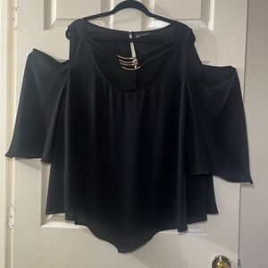 BOLD elements Black Cold Shoulder Blouse